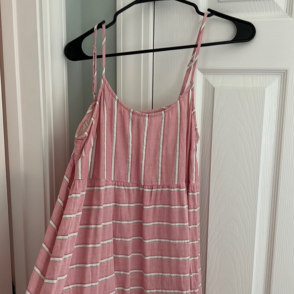 Loft beach pink spaghetti strap dress